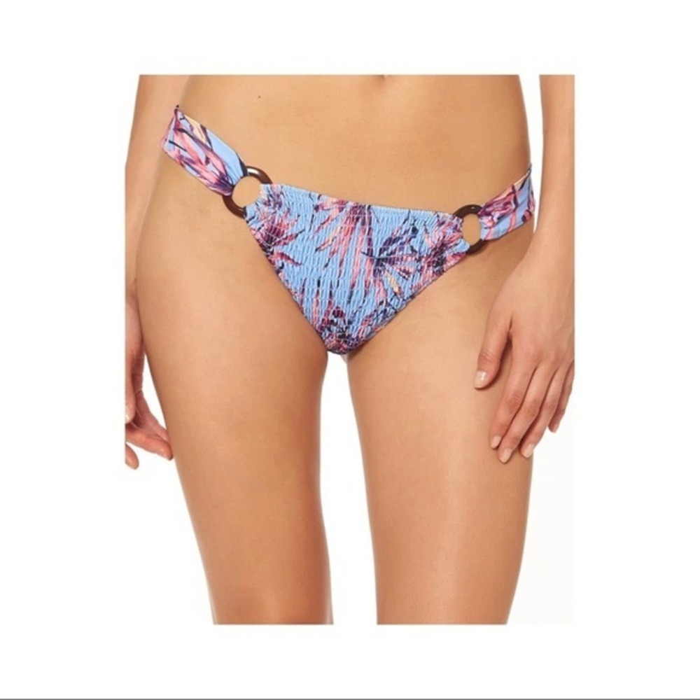 Jessica Simpson BluePalm Shirred Bikini Bottom Small NWT